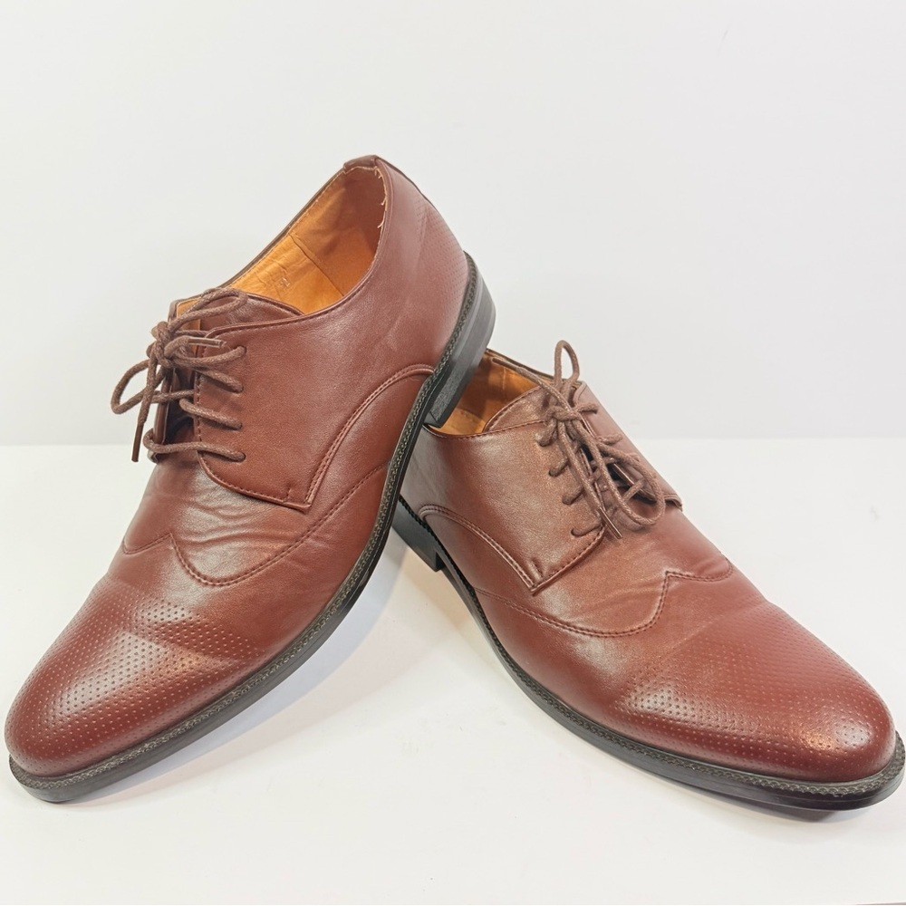 Ruben Garat Men’s Brown Oxford Dress Shoes Cap Toe Lace Up Size 12
